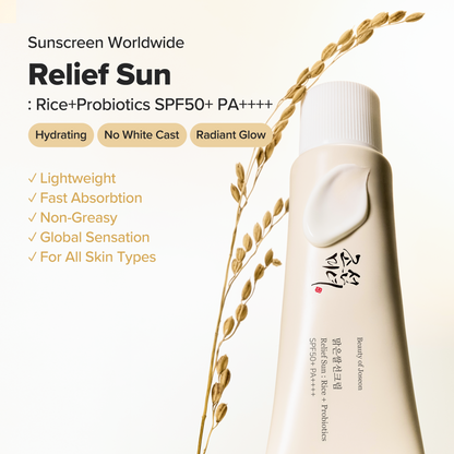 Beauty of Joseon Relief Sun: Rice + Probiotics SPF50+ PA++++ 50mL (1.69 fl. oz.)